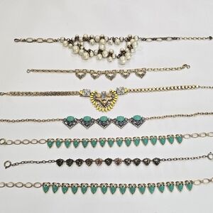 7 VTG Stella & Dot Piece Rhinestone Necklaces